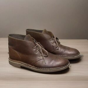 Clarks Classic Leather Brown Chukka Boots 382286 Men's Size 10M
